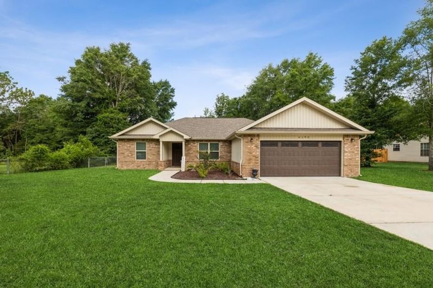 Beautiful 4 bedrooms, 2 bathrooms on a large, flat lot. Backyard is fully fenced in, includes a shed and a vehicle gate. This home features a split floor plan, a LVP flooring throughout the main living area, an eat in kitchen with stainless steel appliances,  and vaulted ceilings. This home is move in ready. Come see it today!