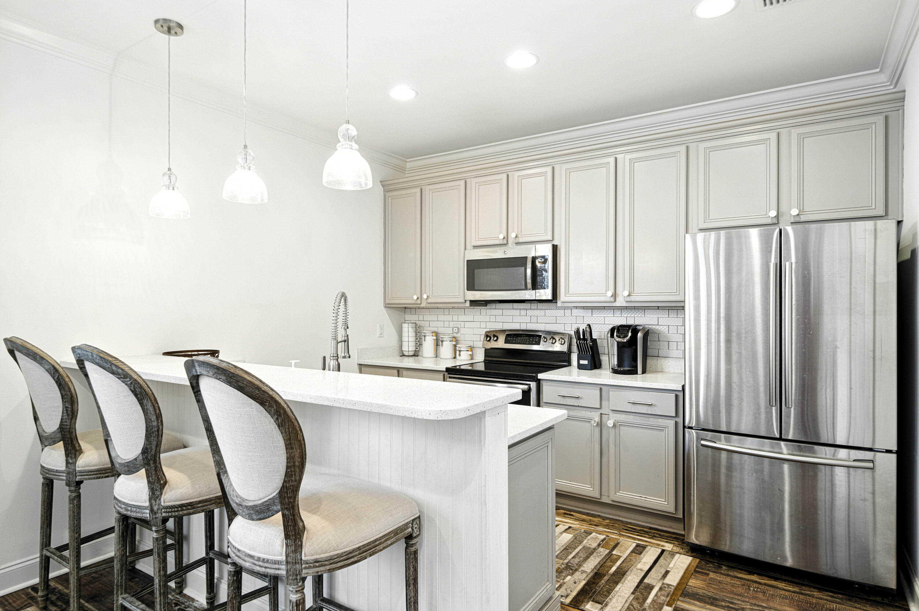Amazing opportunity to purchase this 3 bedroom, 2.5 bath with 2nd floor bonus room in the sought after Church Street Village Neighborhood-a premier Huff Homes community known for it's friendly atmosphere, ideal location, and exceptional amenities. Just a short drive to 30A beaches, shopping, schools, restaurants, and golf. As a resident, you will enjoy resort-style amenities including a community pool, fitness room, dog park, playground, and clubhouse. There are no short-term rentals, ensuring a quiet and neighborly environment. Best of all, landscaping is included with HOA fees! This well-designed home has a spacious living and dining area that flows seamlessly into a modern kitchen with quartz countertops, stainless-steel appliances, beautiful cabinetry, and pantry-perfect for entertaining and everyday living. The main-level master bedroom offers a private retreat with an en suite bathroom featuring a walk-in shower and generous closet space. Upstairs you will find a versatile bonus room, two additional guest bedrooms, and a full guest bathroom-ideal for family, visitors, or a home office.
Additional highlights include a dedicated laundry room, one-car garage, irrigation, and a fenced backyard.
Don't miss this opportunity to own a beautiful home in one of the area's most desirable neighborhoods. Schedule a showing today!