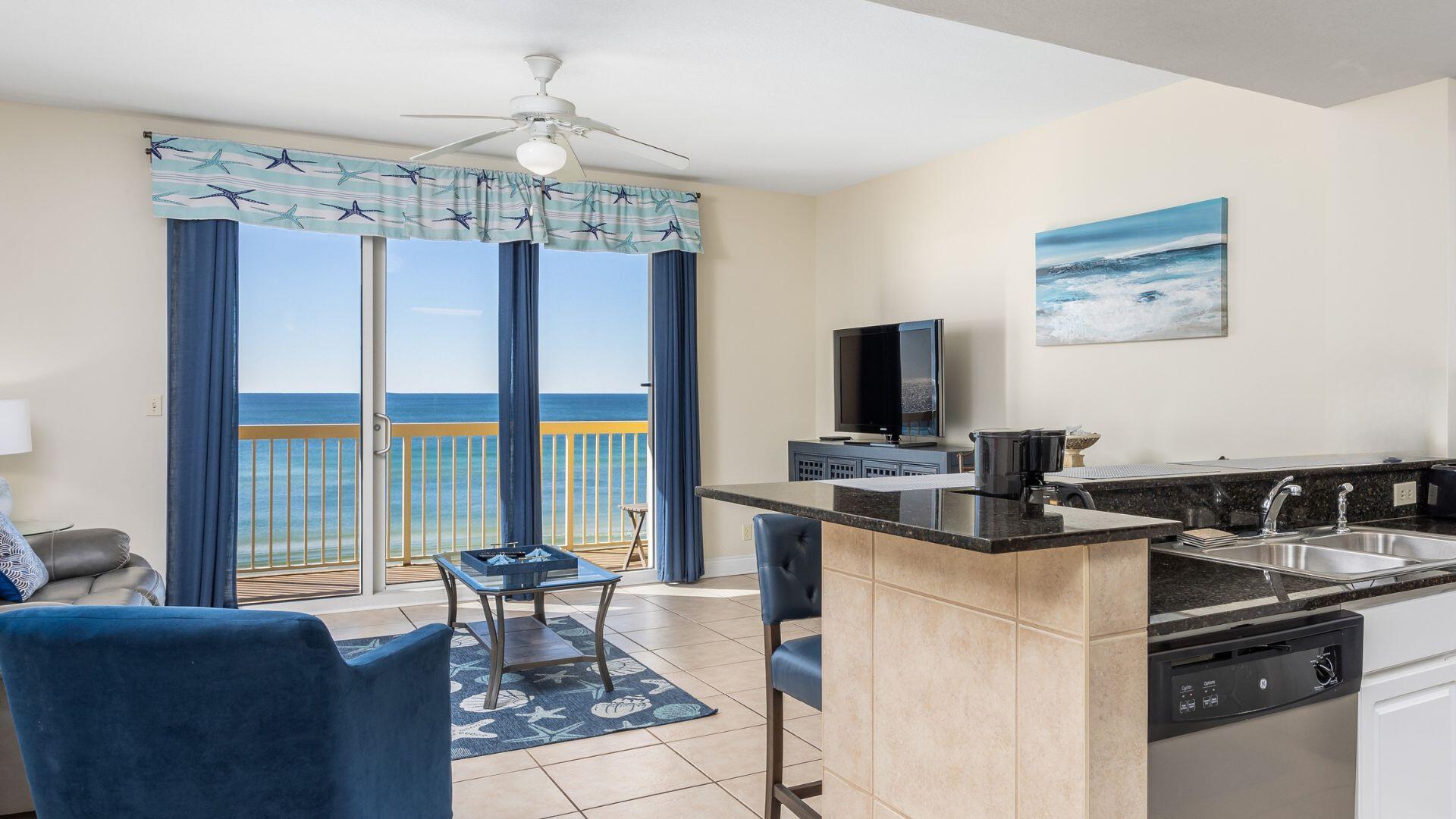 Welcome to your perfect slice of paradise at Calypso Resort & Towers, Panama City Beach's most sought-after Gulf-front destination! This renovated 1-bedroom, 2-bath condo offers everything you need for coastal comfort with incredible rental income potential. Step inside to discover a bright, open layout designed for relaxation and functionality. The hallway bunkbeds comfortably accommodate additional guests, maximizing space and appeal for vacationers. The primary bedroom is a serene retreat, while two full bathrooms ensure convenience for all. The crown jewel? A spacious balcony with direct, unobstructed Gulf views that overlooks the tower's massive lagoon-style pool--the ideal spot for your morning coffee or sunset cocktails. Location is everything, and Calypso delivers! Nestled next to the iconic Panama City Beach fishing pier and minutes away from Pier Park, you're in the heart of shopping, dining, and entertainment. This prime spot makes it a top choice for vacationers, and with a strong rental history and established income, it's a smart investment ready to perform for you from day one. Don't miss this opportunity to own Gulf-front luxury in the closest resort to Pier Park! Your dream beach property is just one decision away.