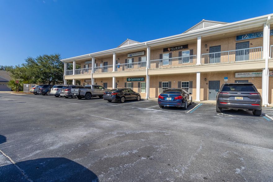 Welcome to Suite C at Diamond Lakes Office Park -- a ground-floor professional suite featuring five private offices, a reception area, kitchen and restroom, all with handicap accessibility. This well-maintained unit offers a professional ambiance ideal for executive, medical, or professional use. Located in the heart of Destin, just minutes from Destin Commons, major highways, and major area businesses. Don't miss this prime opportunity--schedule your tour today!