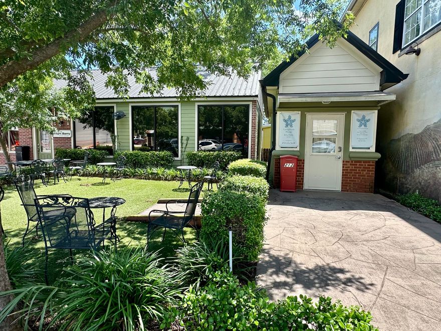 Retail/office space available. Has open area in front, storage space and then bathroom and supply area in the back. Unit is heated/cooled by a mini split system. Rent is $625 plus sales tax. Includes electric, water/trash, power and landscape. Shared courtyard space with neighboring office building. (Building is 27x8)