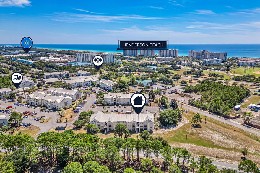 Welcome to this inviting two-bedroom, two-bath condo located in the Indian Lakes community, in the heart of Destin. Situated on the second floor, this home combines comfort, convenience, and access to outstanding community amenities. Inside, you'll find luxury vinyl plank flooring, bright white walls, and a flowing layout that includes a dedicated dining space and a galley kitchen with a small breakfast bar, solid oak cabinets, and a full-size washer and dryer. The private patio with a storage room (equipped with electricity) is perfect for extra space and everyday living. The primary suite offers a spacious walk-in closet, and plush carpet for comfort. The second bedroom and bath feature matching shower-tub combos and stone countertops, providing consistency and functionality throughout. Residents enjoy access to community amenities including a sparkling pool, basketball court, and pickleball court, making this condo a perfect blend of relaxation and recreation. Contact us today for your showing!