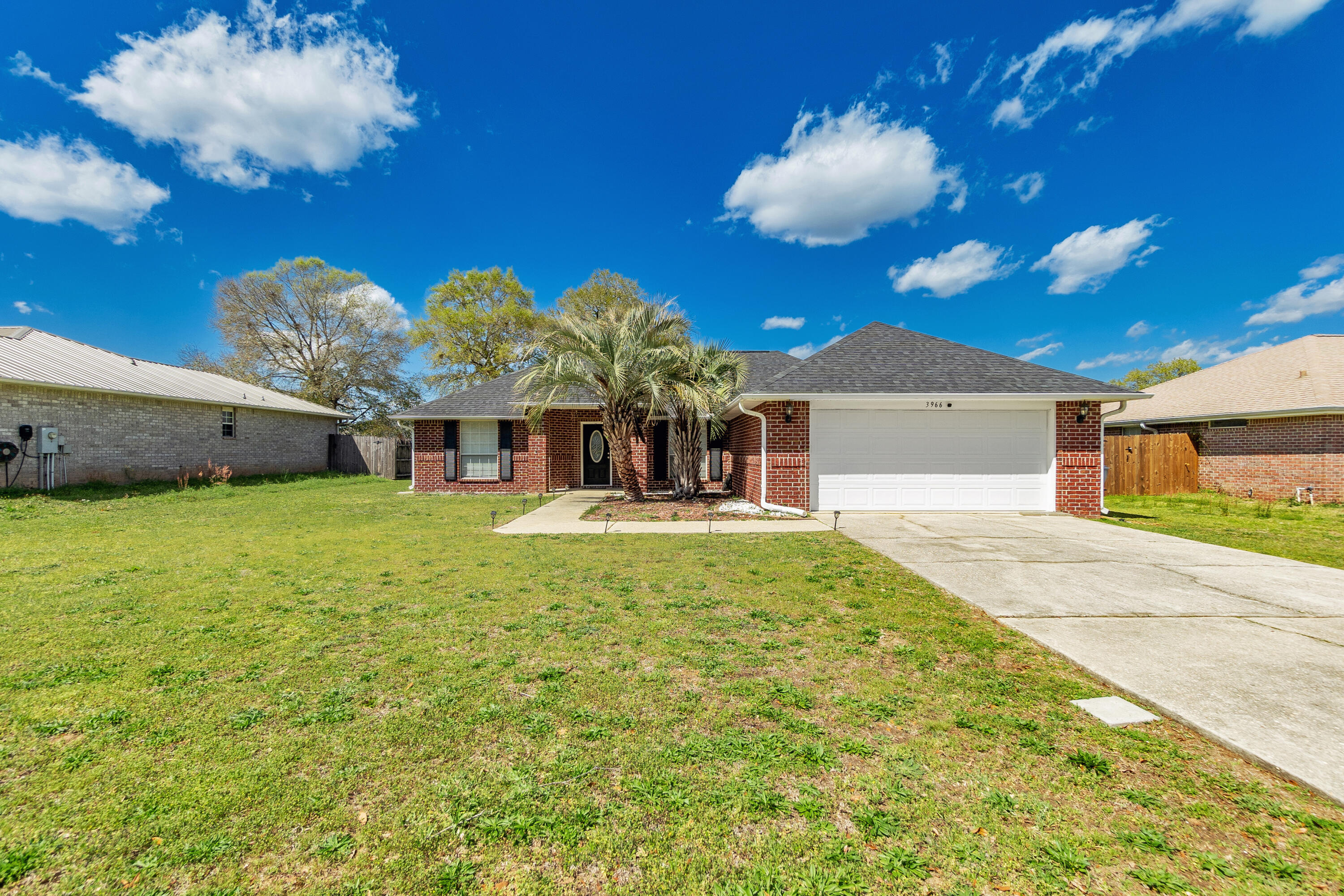 VA Assumption Available at 2.25% with a Low Monthly Payment! Seller is highly motivated and ready to work with serious buyers! Welcome to this beautifully updated home, showcasing modern finishes and a bright, open floor plan. Freshly renovated and move-in ready, this home features stylish luxury vinyl plank flooring and elegant ceramic tile throughout. The expansive living area flows seamlessly into a spacious kitchen and breakfast room, perfect for both family living and entertaining guests. The master suite offers a tranquil retreat with a stunning trey ceiling, while the master bath is a spa-like haven, complete with a relaxing garden tub and separate shower.
Nestled in the heart of Pace, this home combines comfort, functionality, and charm. With its inviting layout and thoughtful upgrades, it's the perfect place to create lasting memories. Don't miss the opportunity to make this house your own!
*Currently not considering subject-to/creative financing arrangements*