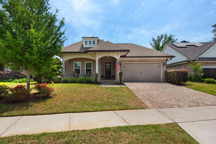Charming Modern Home in Prime Niceville Location!!Welcome to this beautifully appointed 3-bedroom, 2-bathroom home with a versatile flex space, perfect for a home office, playroom, or guest area. Built in 2020 by Randy Wise Homes, this thoughtfully designed residence offers open-concept living with stylish finishes throughout and is the epitome of easy care-free living and low maintenance. Tucked away on a quiet cul-de-sac, you'll enjoy both privacy and community in one of Niceville's most sought-after school zones. The spacious kitchen features a walk-in pantry, perfect for storage and convenience, and flows seamlessly into the bright living and dining areas--ideal for entertaining or everyday comfort.Inside this stunning home you'll find a beautiful foyer and 2 bedrooms with a shared jack-and-jill style bathroom with tub & shower combination and dual vanity. Step into the open concept living and youll find the large flex space with glass french doors. This space creates floorplan options and provides privacy when needed but is easy access to the half bath and kitchen. The primary suite is tucked away at the back of the home and provides ample space for a king sized bedroom suite and a sitting area. The primary bath boasts a large, well-appointed walk-in closet, separate soaking tub, walk-in tiled shower, dual vanity and private water closet. 

Step outside to a screened porch overlooking a fully fenced, private backyardyour own serene retreat. With low-maintenance living in mind, this home is perfect for anyone seeking comfort without the upkeep.

Don't miss this opportunity to live in a modern home with charm, space, and an unbeatable location! All major items are from 2020 including tankless water heater, roof, and HVAC. 2023 AC compressor and 2023 Lawn pump. Hurricane covers with fasteners convey. 