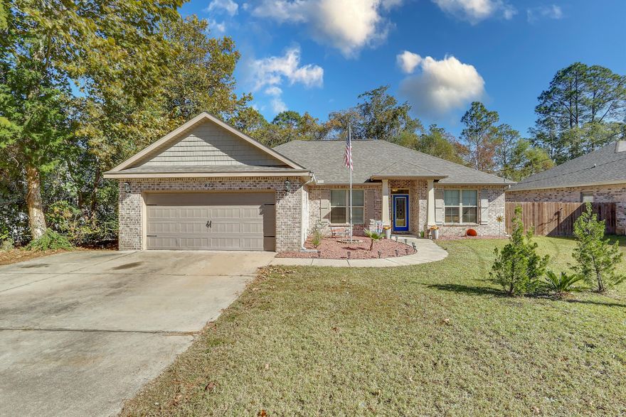 This 1852 square foot 4 bed 2 bath home is located just 7 minutes from the East Gate of Eglin Air Force Base.  This property features a very functional open floorplan with tall ceilings, newly painted with LVP flooring installed in the living room and all bedrooms. The kitchen is the centerpiece of the floorplan with granite counter tops and new stainless steel appliances. The master bedroom is generously sized with trey ceilings and  has an ensuite with a separate shower and tub.  The back yard is private, fenced-in and has a cozy screened in porch right off the back door.  Please consider this house for your next home.