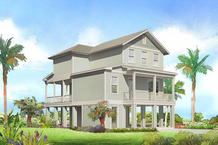 The NEW Sunset Plan on home site 25A is ready to be built! This brand new high-quality home is built by Emerald Homes in By the Sea, a gated community in Western Navarre Beach. The standard features on this home are unbelievable and include the following: great open parking underneath, elegant wood on the main level, ceramic tile in wet areas, GE stainless steel appliances, granite countertops with decorative backsplash, decorative cabinets, wood shelving in closets and pantry, eight-foot doors, square-edge cottage trim throughout, upgraded trim on windows and doors on the first floor, master shower with frameless enclosure, wall and shower tile featuring a complete waterproofing system for tile showers, and much more! By the Sea boasts a pool house with a hot tub and a fire pit!