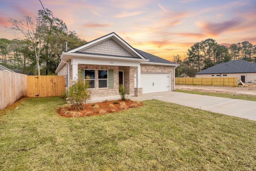 NOW COMPLETED AND READY FOR A NEW HOMEOWNER!Brand-New Construction | 4 Beds | 3 Baths | 2,276 Sq Ft | Experience the perfect blend of modern comfort and timeless craftsmanship in this stunning new construction home, built by a highly respected local builder with over 30 years of experience. The open-concept design is perfect for both family gatherings and quiet evenings at home. The split-bedroom layout provides added privacy, making it ideal for families or guests. With thoughtful upgrades already included, this home is truly move-in ready upon completion. EXTERIOR FEATURES:All-brick construction for durability and classic appeal, Spacious 2-car garage with automatic opener, 
Professional landscaping and fully fenced backyard - ideal for privacy, pets and entertaining

Builder upgrades already included: refrigerator, blinds, and privacy fence



INTERIOR FEATURES:


Open, split-bedroom floor plan offering privacy and a natural flow for everyday living and entertaining,
Quartz countertops in kitchen and all bathrooms,
Stainless steel appliances including a gas range,
Stylish tile backsplash, soft-close cabinetry, and a farmhouse sink
Expansive U-shaped kitchen with island and large walk-in pantry - a dream for home chefs,
Luxury vinyl plank flooring throughout  - both elegant and easy to maintain,
Elegant crown molding in the master suite,
Ample storage throughout the home.

Why You'll Love It:


Built with quality, care, and attention to detail,
Located in a desirable area with strong community feel,
Move-in ready features already included,
Backed by a 1-year builder warranty for added peace of mind,
Projected completion in early March - secure it now before it's gone!