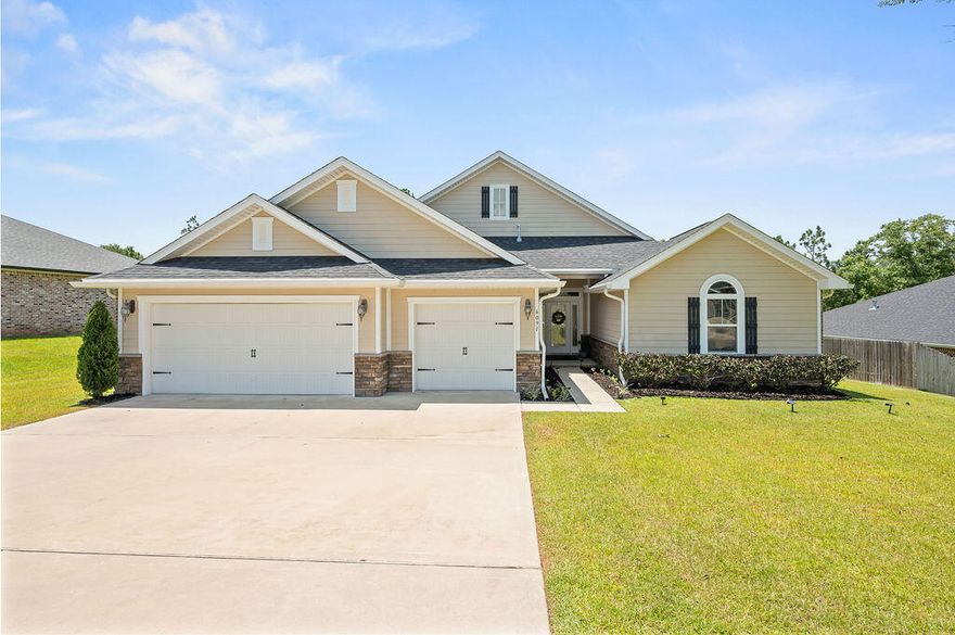 Welcome to this stunning home located in the desirable Nature Lake neighborhood--where tranquil living meets modern convenience. Enjoy access to a serene 28-acre private lake and a future community nature path, perfect for morning walks and weekend relaxation. This thoughtfully designed home features a split floor plan offering exceptional privacy, including two spacious master suites, two additional bedrooms, and three full baths plus a convenient half bath--ideal for guests or a growing household. Open-concept living space boasting 10-foot ceilings, updated luxury vinyl plank flooring, and a large living room that flows seamlessly into a bright breakfast nook and a stylish kitchen, equipped with stainless steel appliances, granite tops, tile backsplash, and a large walk-in pantry. Additional features include:
Three-car garage for extra parking or storage.
Durable brick and Hardie Plank exterior for low maintenance.
2x6 exterior wall construction for enhanced energy efficiency.
A covered rear lanai, ideal for outdoor dining or relaxing.
Don't miss this opportunity to own a spacious, well-appointed home in one of the area's most picturesque communities. Schedule your showing today!