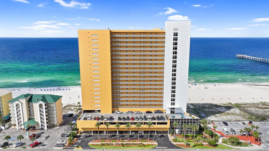 Looking for a 2 bedroom Penthouse?? Experience the coastal lifestyle from the top floor at Sterling Reef PH02! This stunning 19th-floor Gulf-front condo showcases panoramic views of the turquoise Gulf waters and sugar-white sands below. The Gulf-front master suite opens directly to a spacious balcony that also connects to the living area--perfect for soaking in the sunrise or relaxing at sunset.This beautifully furnished 2-bedroom, 2-bath condo comfortably sleeps up to six guests and is turnkey ready with coastal decor throughout. Sterling Reef offers resort-style amenities including two beachfront pools, a fitness center, outdoor grilling and picnic areas, and private beach access.Enjoy peace of mind with recent building upgrades such as modernized elevators and refreshed exterior finishes. Ideally located next to the County Pier, across from Shipwreck Island Waterpark, and just minutes from Pier Park, this penthouse delivers the perfect blend of luxury, location, and lifestyle along Panama City Beach.