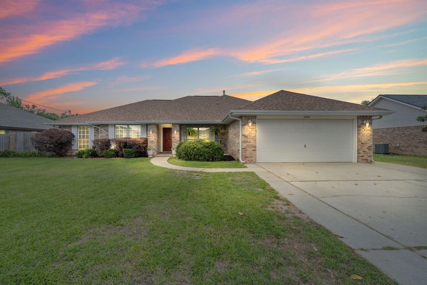 Priced to sell! Beautiful 4 bedroom 2 bedroom brick home in Spencer Oaks with a pool that won't last long!  Formal living and dining room, and a gas fireplace in the spacious family room. Kitchen has natural gas stove and stainless appliances overlooking breakfast nook with surrounding windows to the beautiful backyard and with an inground pool with a brand new liner, rocker bench, large potted plants, garden and yard building. The split floor plan has a primary bedroom and bathroom that offers plenty of natural light, a garden tub, separate shower, walk in closet and water closet. Less than 1 mile from Benny Russell Park and 4 miles of sidewalks around Spencer Field. Also 1.3 miles from Pace High School.