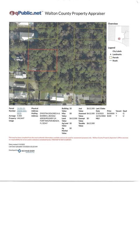 XXX Elm Street Santa Rosa Beach FL 32459