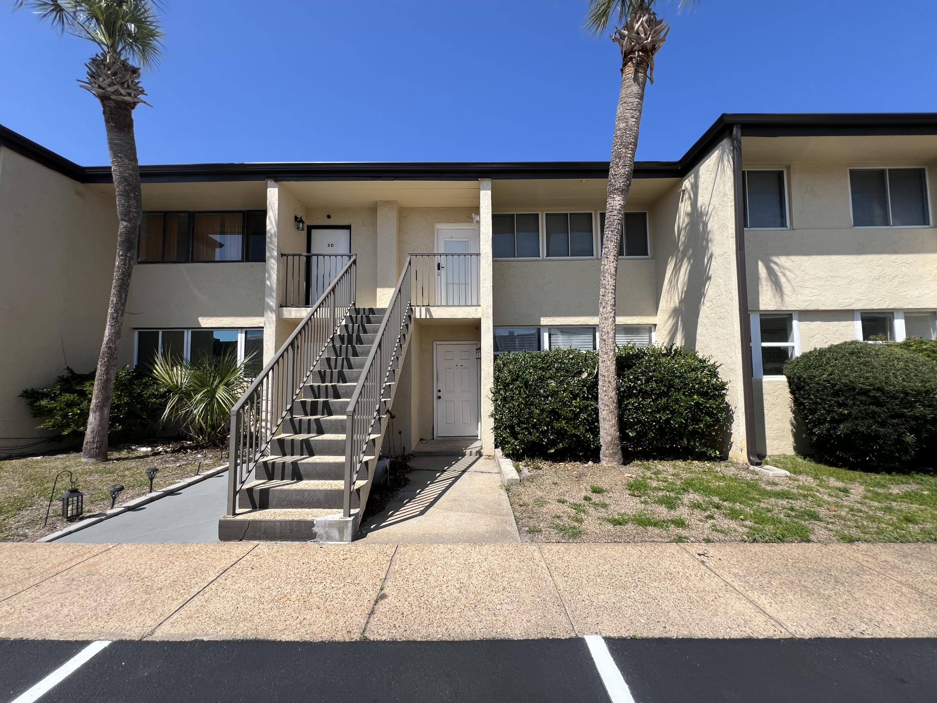 Located in the conveniently located Sea Palms Condo community is 1st floor building has 2 bedrooms, 1 bath and is within 1/2 mile of waterfront. Community provides access to adjacent waterfront and has a large community pool. This unit faces the pool. Home needs some repairs and thus may not qualify for all financing types based on repairs. Unit is being sold as is.