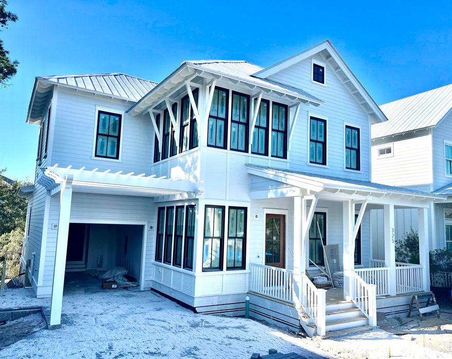 New construction in the highly desired Preserve at Grayton to be completed in November! This 2,876 sq. ft. home with a 1 car garage features 4 bedrooms, 4.5 bathrooms and a bonus room, perfect for an office or bunk beds. As you walk in the first floor, you'll be greeted by the airy staircase wrapped by a walls of windows that draw your eyes up the soaring 11' ceilings. To your right, you'll find the guest suite and to the back of the house you have the great room, which opens to an expansive screened in porch to bring the outside in, kitchen, dining area, half bath, and laundry/pantry room that leads into the garage. On the second floor you'll find the master suite, two additional generously sized bedrooms with private bathrooms, the bonus office/bunk room, second laundry room and rec