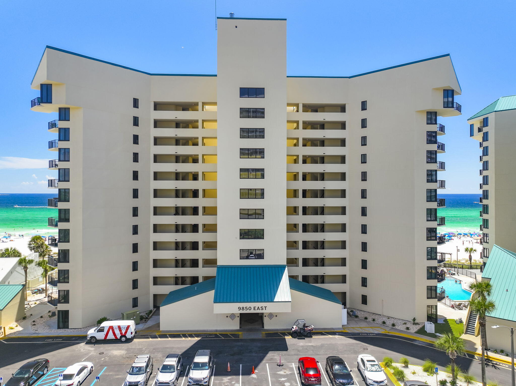 Check out this fully furnished and updated 1-bedroom, 1-bath beachfront condo located in the popular East Tower. This unit comes with dedicated storage for all your beach toys and floats. Situated on a convenient lower floor, this beautifully renovated unit showcases a new kitchen with granite countertops and modern appliances for a seamless look. The bathroom boasts a walk-in tiled shower with updated vanity. And with the new furnishings, fresh coat of paint and LVP flooring throughout really make this unit turn key. The community offers a resort-like atmosphere with three pools, tennis and pickleball courts, and 24-hour gated security. Windows and balcony repairs were completed in 2023. All required milestones inspection have been met, and a reserve study is already complete--giving you added confidence. Whether you're looking for a vacation retreat, rental investment, or a place to call home year-round, this one is move-in ready. Schedule your tour today!