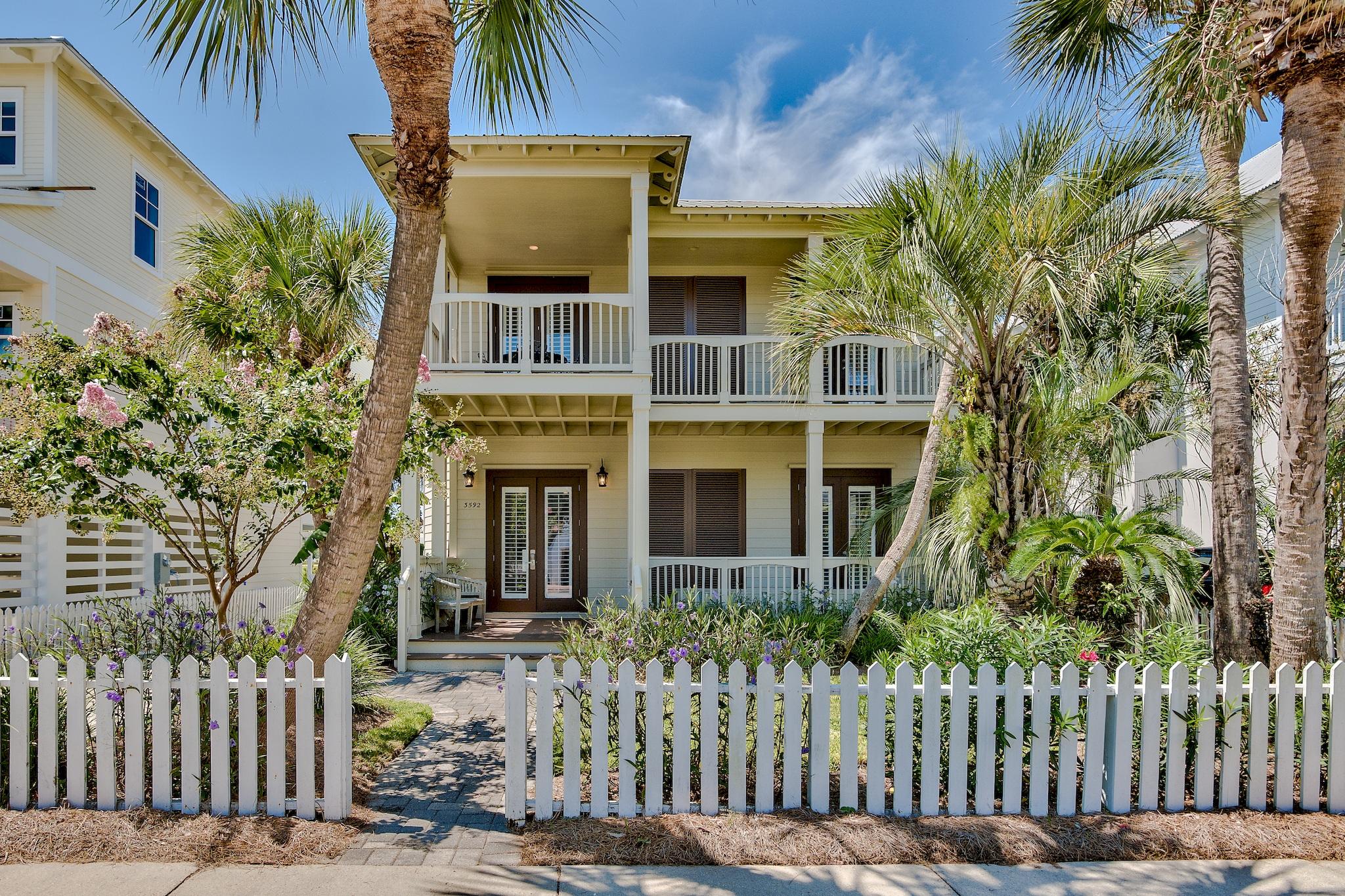 Welcome to 'Sunshine at Destin Pointe'! This CUSTOM BUILT, 2-story home is located in the upscale GATED COMMUNITY of Destin Pointe. METICULOUSLY MAINTAINED, this is a Perfect home for entertaining both, indoors with its OPEN FLOOR PLAN, and OUTDOORS with the large covered deck off the main living areas and expansive LAKE VIEWS. An EXPANDED POOL DECK surrounds the PRIVATE POOL with NEW HEATER and SPILL-OVER SPA, and accommodates additional seating, loungers and a BBQ GRILL. The LARGE KITCHEN has plenty of cabinetry, SLAB GRANITE counter tops, STAINLESS STEEL appliances and mobile island. A first floor guest bedroom has balcony access; the Living room has a new sleeper sofa and gas fireplace. A full bath is also on this level. The 2nd floor Master bedroom has an