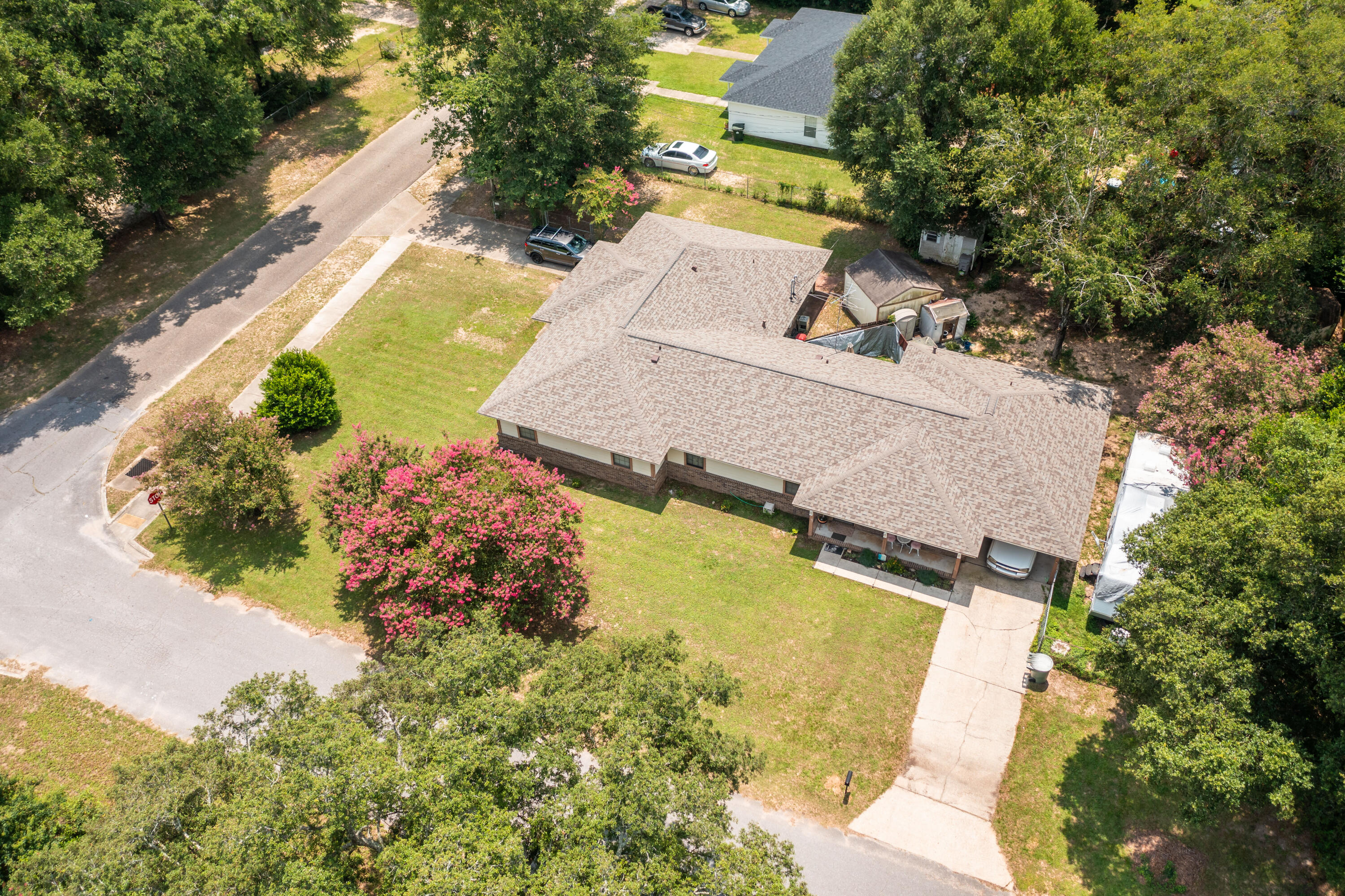 Corner Lot Duplex in Pensacola: Ideal Investment Opportunity with 2 Units!Looking for an outstanding investment property in Pensacola? Look no further! This one-story duplex, nestled on a spacious corner lot, offers a unique opportunity you won't want to miss. The 3/2 is 1,215 sf. The 2/2 is 1,272 sf.Property Highlights:Dual Street Frontage! This duplex is unlike any other! Each side faces a different street, ensuring maximum privacy and convenience for both occupants.Flexible Living Arrangements:With one side boasting 3 bedrooms and 2 baths, and the other offering 2 bedrooms and 2 baths, you have the flexibility to live in one unit and rent out the other or generate income by renting out both sides. Modern Amenities: Both units come equipped with a kitchen refrigerator, gas stove with a hood, and a dishwasher, making meal prep a breeze.
Flooring Options: Enjoy the comfort of carpet and the ease of vinyl tiles throughout the units, providing a stylish and functional living space in one unit. The other unit offers carpet, vinyl tile, ceramic tile and a wood floor in the dining room.
Laundry Convenience: The laundry room offers gas or electric hookup options for the dryers, giving you the flexibility to choose the most convenient laundry setup.
Efficient Utilities: Both water heaters are on gas, ensuring energy-efficient hot water supply. Additionally, the roof was replaced in 2022, and the septic system was replaced in 2022.
HVAC Updates: Stay comfortable year-round with HVAC systems updated in 2017 and 2018, providing efficient heating and cooling for both units.
Don't miss out on this fantastic investment opportunity. Whether you're looking to expand your real estate portfolio or want to secure a comfortable home with rental income potential, this Pensacola duplex has it all. Act now to make it yours!