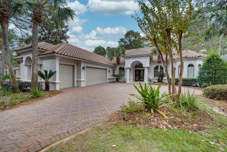 This one level elite home located in the exclusive gated community of Burnt Pine is an entertainer's dream. The Open floor plan with wet bar, formal dining room, and wine refrigerator provides an excellent opportunity for hosting friends and family. The chef's kitchen features quartz countertops and stainless appliances. Soak in the natural sunlight through floor to ceiling windows in the comfortable living room with gas fireplace. Lounge on your spacious screened patio with views of Burnt Pine's #7. A barreled ceiling leads to the master suite offering his and her closets, dual vanities, luxurious soaking tub and separate shower. An executive office, travertine floors and ample storage. Being sold furnished, with minor exclusions. CALL TODAY TO SEE THIS GREAT HOME