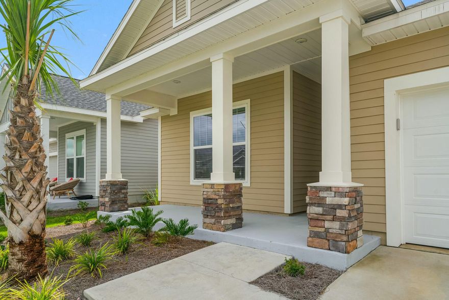 Great opportunity to own the popular, BRAND NEW Sand Dune floorplan by Samuel Taylor in the desirable Breakfast Point East community! This 3-bedroom + BONUS ROOM, 2-bathroom STEEL-FRAMED home (no longer available from the builder) is packed with upgrades and post-construction improvements. Sellers added  fence, refrigerator, washer/dryer, window treatments, ceiling fans, and a security system! Additional features include LVP flooring, designer tile, upgraded trim, and a chef's kitchen with luxury cabinets, quartz countertops, a large island, and a walk-in pantry. The primary bath boasts a soaking tub AND shower. Backyard is fenced in  and pool-ready! Breakfast Point is minutes from beaches, A-rated schools, restaurants, and more. Don't miss out!