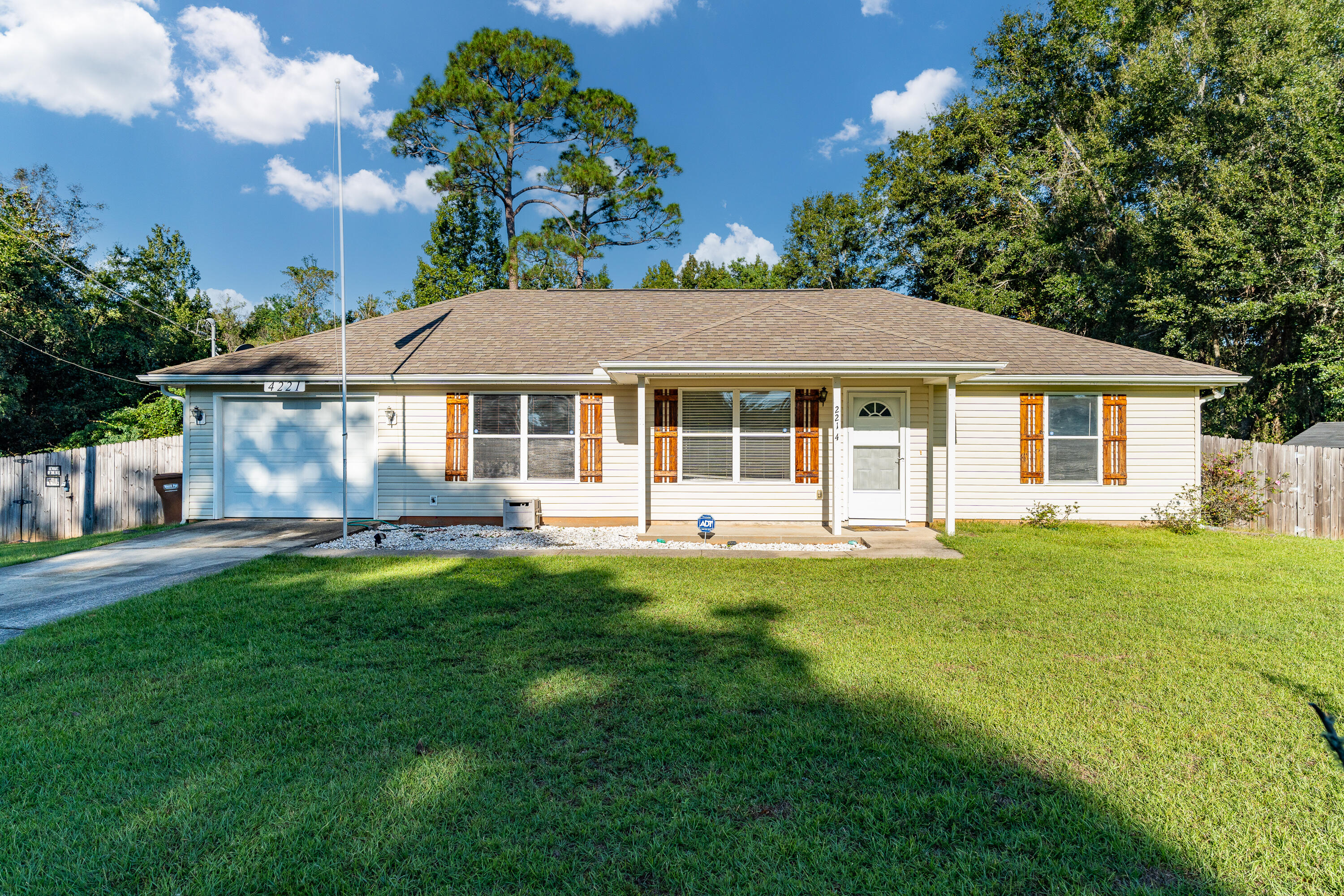 This charming 3-bedroom, 2-bath home is the perfect retreat at the end of a quiet cul-de-sac, offering both privacy and tranquility. Recently updated with fresh paint, the home feels bright and welcoming throughout. The spacious open floor plan provides an easy flow between the living areas, making it perfect for both everyday living and entertaining.Step outside to enjoy a covered patio, ideal for relaxing or dining al fresco, and follow the deck to the above-ground pool, perfect for cooling off in the warmer months. With no through traffic and ample outdoor space, this home is a rare find that offers a peaceful, private setting with all the conveniences of modern living.