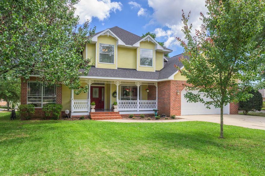 MOTIVATED SELLERS! BRING ANY & ALL OFFERS! OPEN TO RATE BUY DOWN... Welcome to this inviting family home full of character, perfectly situated on a corner lot in the Creekside Oaks neighborhood! Outside, the luscious lawn and quaint covered patio welcome you to relax. This property has been meticulously cared for and thoughtfully updated, featuring a brand-new (2025) HVAC system with an advanced ozone air purifying feature and a dual-zone system with separate controls for upstairs and downstairs, as well as a roof that's only four years old! Inside, you'll find a traditional yet thoughtfully laid-out floor plan with four spacious bedrooms, two full bathrooms, and a wealth of character. Beautiful touches like stained glass, wainscoting, crown molding, and hardwood floors add elegance and e levate the home. The formal dining room is perfect for entertaining or making it a flex space, while the cozy dining nook off the kitchen makes everyday meals feel special. The kitchen is functional and stylish, with elegant white cabinetry, sleek granite countertops, stainless steel appliances, an expansive walk-in pantry, and a charming window over the sink that looks out onto the manicured backyard. Just off the kitchen, French doors open into a spacious living room with carpeting, abundant natural light, and a fireplace that adds coziness. The downstairs primary suite is a true retreat, featuring a spacious layout and crown molding. The ensuite bath is complete with double vanities, a separate shower and garden tub, and a large walk-in closet. Upstairs, you'll find three generously sized bedrooms and a full bathroom with a tub/shower combo and extra storage. The garage is deep and oversized, with built in storage shelving and a work bench. Step outside to a backyard designed for entertaining, with a screened-in patio, open deck, mature shade tree, and lush grass! Located centrally in Pensacola, this home is move-in ready and waiting for its next family to make it their own!