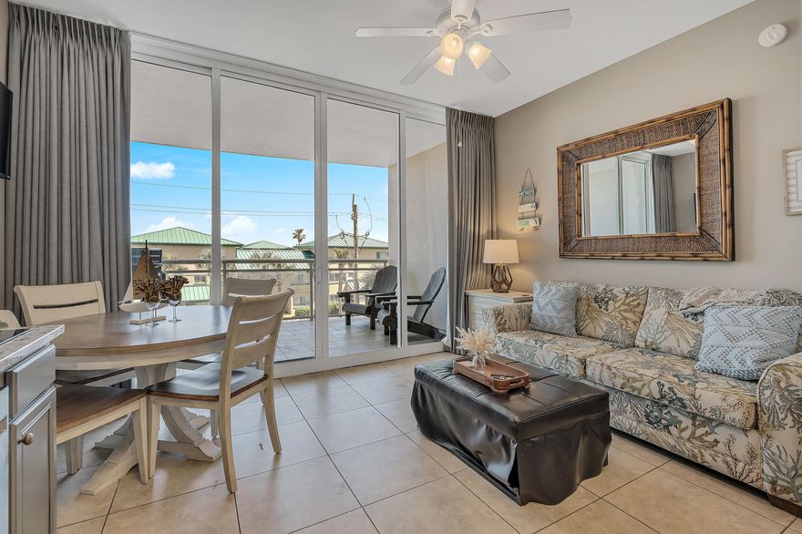 RENOVATED STUDIO AT DESTIN WEST on the gulf side. YTD GRI $$33.5K! This condo is located very conveniently to pool, beach, parking and the resort's walkover to the bay side for additional pool and fun activities. Totally renovated kitchen with granite and new appliances, washer/dryer combo, new furniture, sleeping 5. The balcony is oversized and a great place to relax after a fun day on the beach/pool.  This is a great investment with many reservations on the books already. Destin West is conveniently located close to the Emerald Coast Convention Center which hosts many events supplying renters for this complex all year long. Also, within walking distance to the Boardwalk, Gulfarium, Island Pier, restaurants, bars, shops, watersports & much more. Other amenities