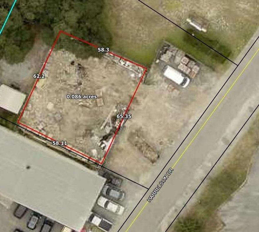 Fenced in Storage Space Approximately62' X 58' X 65' X 58' +/-Plus and additional Parking area up front  30' X 82' X 44' X 82' +/-Leasable Space and approximant dimensionsdisplayed in photo.  Leasable property does not include whole parcel