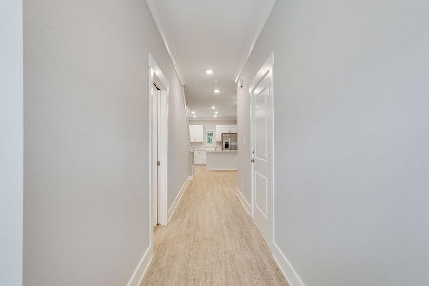 Welcome to this modern 3-bedroom, 2.5-bathroom home offering 1484 square feet of well-designed living space. The open floorplan creates a seamless flow throughout, complemented by luxury vinyl plank flooring and beautifully tiled showers in the bathrooms. The attached garage provides ample storage and parking.The kitchen features stainless steel appliances and opens to the main living area, perfect for entertaining. Step outside to a covered patio, ideal for outdoor gatherings, and enjoy the community pool for relaxation.Washer/Dryer and Quarterly AC Filters included in rent! Pets permitted upon owner's approval. Photo of similar unit, colors/selections may vary.Renter to verify all details and dimensions