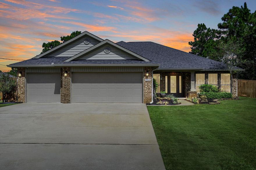 Take a look at this beautifully designed home, exceptionally located on a quiet dead-end street in the desirable Holley By The Sea community! This 4-bdm, 3-bath home offers the perfect blend of comfort and versatility. The plan features an open spacious main living room, dedicated dining area, a roomy breakfast nook, an office/sitting room and a Florida room with countless other possibilities. The kitchen has attractive granite countertops, an island with breakfast bar seating, pantry, and a new dishwasher. This split bedroom plan allows for additional privacy in the primary suite, which includes a luxurious walk-in tiled shower and two walk-in closets. The outdoor space is just as impressive with a large covered patio that has been extended creating the perfect sitting area for relaxing. There is plenty of room on this large 1/2-acre lot for a future pool and entertaining is made simple with direct access to a bathroom from the patio. Additional highlights include front and rear rain gutters, a huge 12' x 25' workshop/garage with loft storage, wood privacy fence and Florida style landscaping. Holley By The Sea, residents enjoy access to multiple pools, a recreation center, workout facility, pickleball courts, sauna, waterfront access, a boat launch and more. This neighborhood offers not just a home, but a true lifestyle.