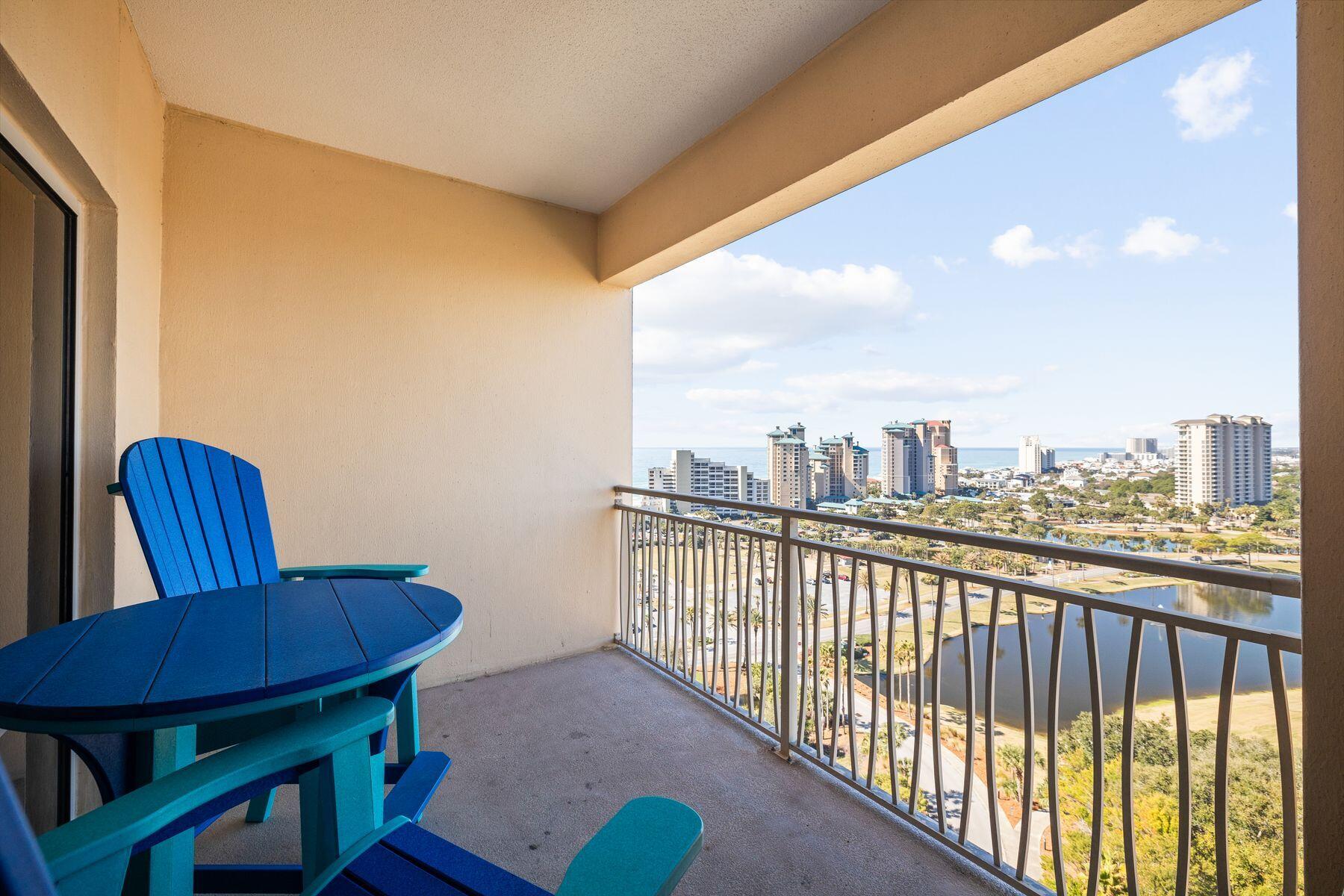 Perched on the 15th floor of Luau in Sandestin Golf and Beach Resort, this stunning condo offers breathtaking 180-degree western views stretching from the gulf to the bay. Watch the sunset from your private balcony, where the beauty of the resort over the golf course, lakes, and gulf unfolds before you. This spacious condo is offered fully furnished and move-in ready--whether you're looking for a personal residence, vacation getaway, or investment property. Walk to the sugar-white sands, take a tram ride to The Village of Baytowne Wharf, or tee off at one of Sandestin's four championship golf courses. As a Luau owner, enjoy exclusive access to the tropical lagoon-style pool and fitness center in Luau. Embrace the ultimate resort lifestyle at Sandestin Resort, a gated community featuring pristine white sandy beaches, four championship golf courses, a world-class tennis center with 15 courts, and a 98-slip marina. Explore the boutiques and dining at Grand Boulevard or the charming ambiance and events at the Village of Baytowne Wharf.
This turnkey condo offers the perfect blend of luxury, convenience, and resort-style living in one of the most sought-after locations along Florida's Gulf Coast. Don't miss your opportunity to own a piece of paradise! Buyer to verify all dimensions, assessment fees, and any detail deemed important.