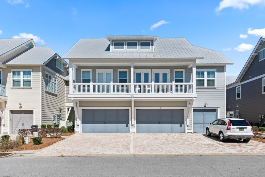 Welcome to 24 York Lane, Unit A, which is located in the fantastic development of Prominence on 30A. This unit is professionally-decorated, fully-furnished and ''turnkey,'' which is perfect for the smart investor or vacation homeowner. The Prominence Community is located directly across from the Hub and offers incredible, luxury amenities such as a resort-style pool, fitness center, private shuttle to the beach, and close to all the restaurants, shops, and entertainment that the Hub offers.This gorgeous townhome features three bedrooms, four bathrooms; a chic, coastal palette, and a series of incredible upgrades such as; freshly painted interior walls with shiplap accents, new upgraded closet systems, which is fantastic for long-term living, and designer furnishings.