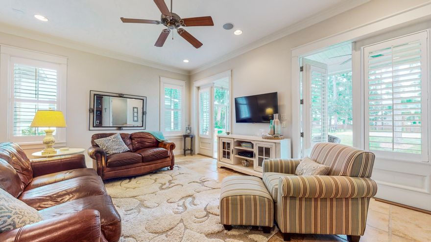 Immaculate 1 story Florida cottage located in the coveted Carson Oaks neighborhood. As you enter Carson Oaks, towering oak trees provide a canopy over the brick pavered drive, creating a serene environment. High quality Huff Brothers constructed home with Hardiplank siding, metal roof, 10 foot ceilings, screened in porch, with tile flooring throughout. Other nice features include a remodeled kitchen with gas cooktop for the home chef and garage. Located a few steps from the large community pool and a central green space. Truly maintenance free living with all lawn and landscape maintenance included in the low HOA fees of $260/mo.  Carson Oaks has a neighborhood boat/kayak launch too. Located just minutes from Sacred Heart, Grand Blvd, Sandestin and the beautiful beaches.