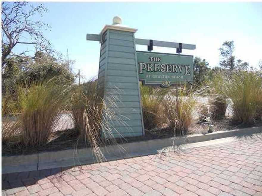 Private lot backing up to State Park. Not many of these private lots still available. Build your beach home or primary home on 30A. The Preserve at Grayton Beach is a wonderful gated community conveniently located close to all the happenings on the renowned 30A corridor. Close proximinity to WaterColor/Seaside and Gulf Place. With 2 pools, tennis courts, exercise room, clubhouse and deeded beach access, this is the perfect opportunity to design and build your custom beach home. Construction must start by March, 2018.