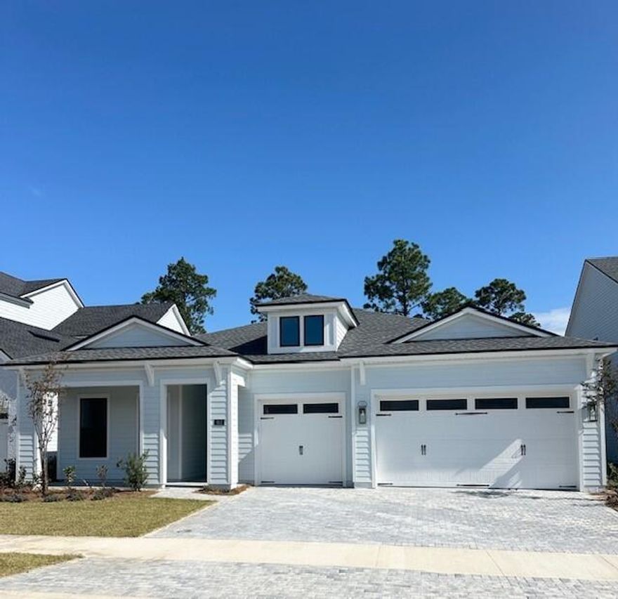 Grayton floor plan. Coastal front elevation. Under contract 2/11/2025. Build to order home.
