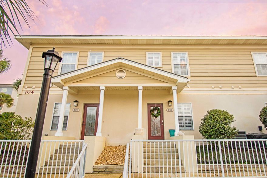 ~*~*~EXTREMELY UNIQUE OPPORTUNITY!!~*~*~ This home is the only home to come available in Spyglass Townhomes in a VERY long time, & has a Gulf view!! Owners love this complex, and you don't want to miss out on the opportunity to buy here. Walk roughly 200 feet to the Boardwalk and you are AT THE BEACH! This property would make the perfect vacation rental or primary home for someone! There is a community pool just off your porch that is RARELY used! It is almost like having your own pool right in your back yard!! This home features a first floor master, and a second master upstairs, beautiful wood flooring, stylish sliding barn doors, and the home shows pride in ownership throughout. The outdoor space and balcony is the right setting for watching the sun set.