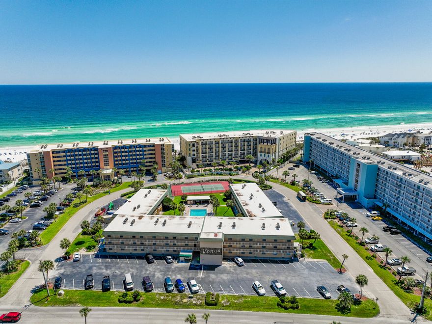 Nicely updated 2BR/2BA condo at the beach on Okaloosa Island!  Great Low Price with the best amenities!  This condo is being sold fully furnished as seen in the pictures except linens which belong to the management company.  Great Rental Opportunity, 2nd home, or to live in at the beach! Okaloosa Island is a popular vacation spot with restaurants, pubs, and other tourist attractions!  Amenities include a community pool, a tennis court, basketball goal, BBQ & picnic area, and shuffleboard!  Inside, you will find nice updates and comfortable living!  Plus, you are very close to the sugar white sands of the Emerald Coast!  All necessary inspections have been completed, and special assessment has been paid!  See the documents section for more information.  Great rental history! Buyer to verify all dimensions & pertinent information.