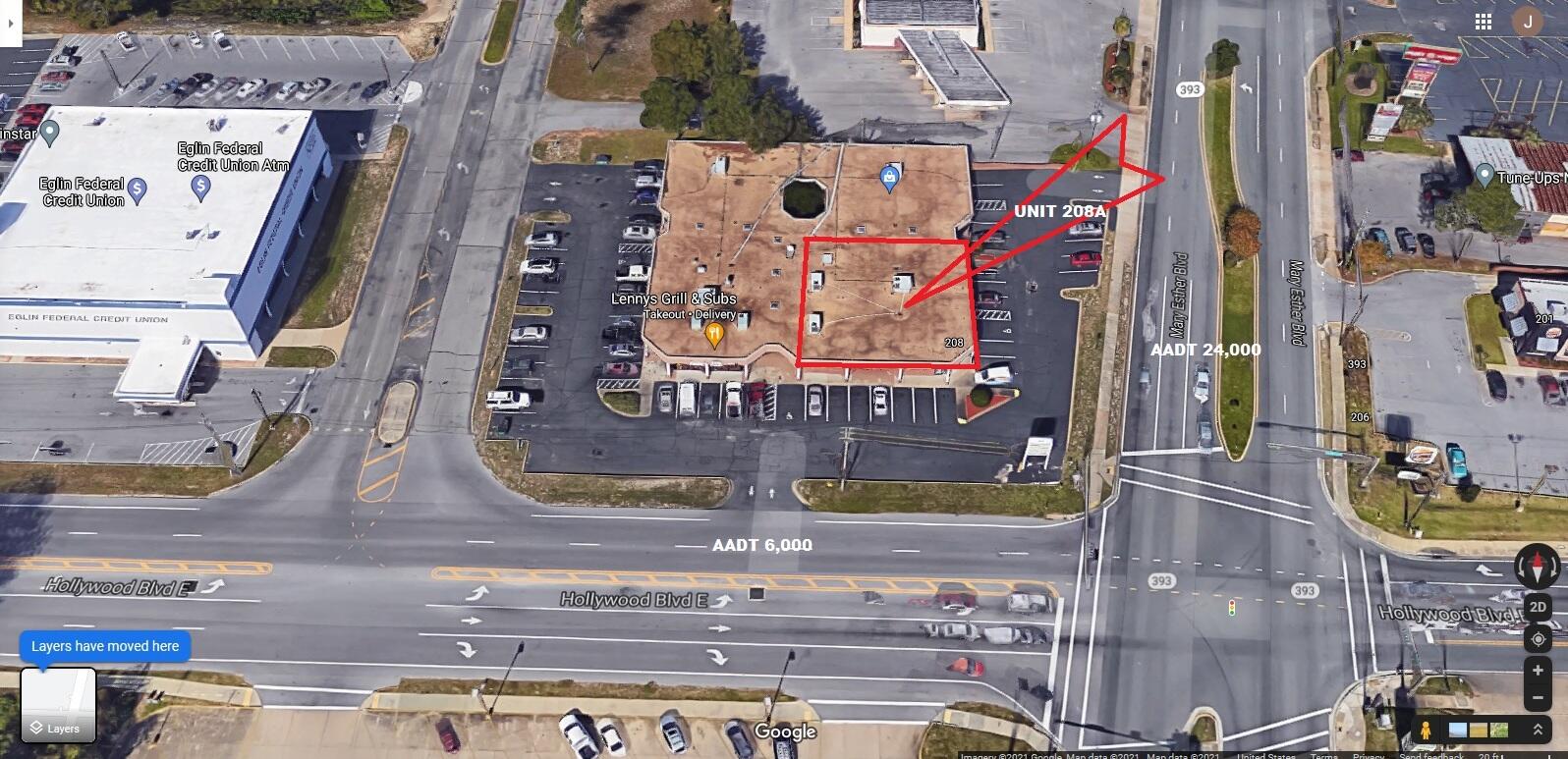 Excellent office or retail location in the busy commercial district along Mary Esther Blvd. Previously used for a medical practice, the space is demised into multiple offices and exam rooms. Huge reception and waiting entry room. Highly visible location on a prime lighted intersection in the thriving and centrally located Mary Esther with quick driving distance to Hurlburt Field and Eglin Ari Force Base. The three other excellent tenants in the complex are Lenny's Subs, Southern Bath & Kitchen, and Seaside Spine Chiropractor.