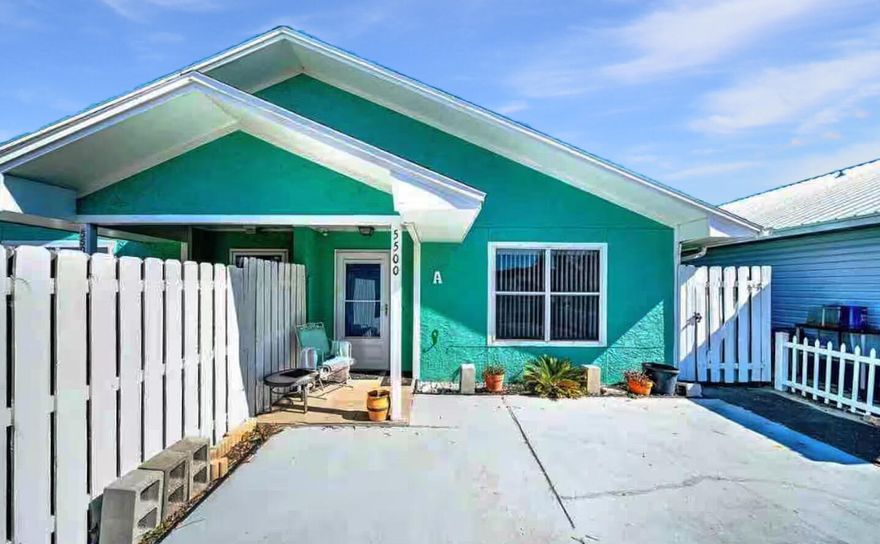 Welcome to Your New Favorite Getaway in Panama City Beach. Step into a coastal retreat that feels more like a home than a rental. This 2-bedroom, 2-bath duplex with NO HOA offers the perfect mix of comfort, charm, and convenience--just a quarter mile from the sugar-white sands of Panama City Beach. Whether you're here to unwind, explore, or make family memories, this thoughtfully curated space is designed to deliver a five-star experience with a touch of Southern hospitality. Inside, you'll find a bright and cozy living room with a smart TV, recliner, and sleeper sofa for extra guests. The main bedroom offers a comfortable queen bed, while the second bedroom doubles as a hangout space, complete with a leather sleeper sofa and Roku TV. The kitchen comes fully equipped with all the essentials for home cooked meals, and the private washer and dryer make longer stays a breeze.Step outside and enjoy the private backyard with a spacious patio, perfect for dining al fresco at the six-person table or soaking up the sun on one of two loungers. Beach gear in tow? You won't need much time to get your toes in the sandthe beach is just a short stroll down the street. Even better, the nearest access point sits between private homes, offering a quieter, less crowded shoreline.Nature lovers will love being just one mile from St. Andrews State Park, a beautiful natural gem known for shelling, snorkeling, and peaceful walks. And when it's time to dine, you can leave the car behindwalk the beach and head to local favorites like Schooners, the Omelet House, or Sombreros Tacos. This is more than a rentalit's a place made with kindness, character, and love. We're always adding thoughtful touches to enhance your stay and look forward to earning your five-star review.