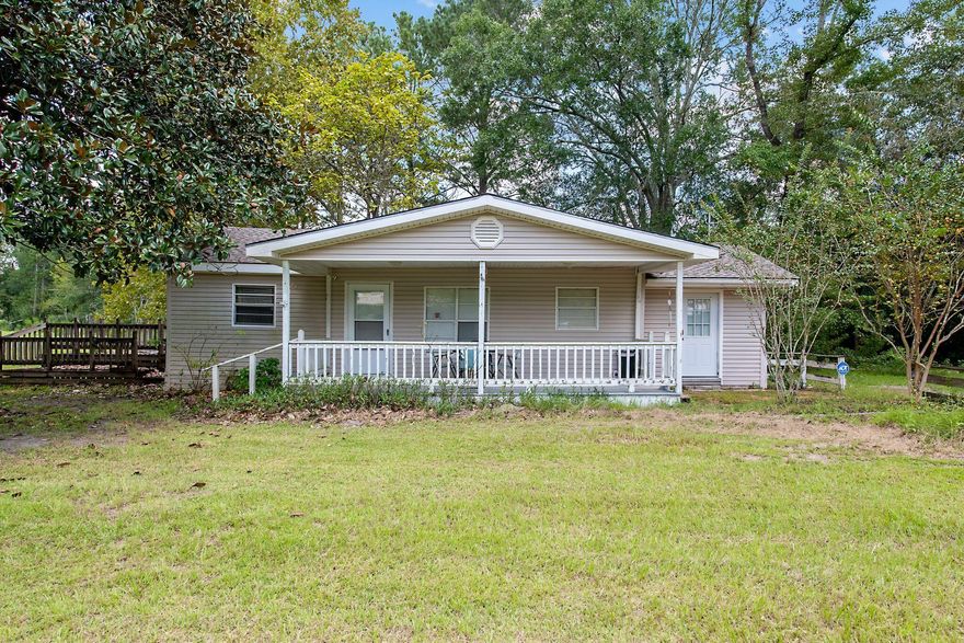 If you are looking for the perfect home that you can update and make your own, this is it! This home is located on 1 acre with a 30' x 36' pole barn across the road. The roof was replaced in 2020 and there have been some updates already made in the kitchen. There is a large covered front porch and an even bigger back deck. There is a half bath off of the master bedroom that is large enough to add a shower or tub. The security system in place will remain with the home. Come enjoy country living with only a 15 minute drive to Geneva, AL and 30 minutes to DeFuniak Springs. The home is also within a mile to Lake Victor where there is great fishing!