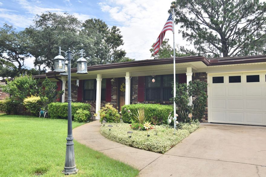 Welcome to this charming & spacious gem in Port Dixie, just a short stroll to Meigs Beach & conveniently by worship centers, schools, restaurants, ball fields, & just outside the gates of Eglin AFB. This 4-bed, 2-bath home features an updated kitchen w/granite surfaces, a gas stove, & a breakfast bar that opens to a combined living & dining area & to the back family rm all perfect for family I'm gatherings. Enjoy cozy evenings in the family rm complete w/a gas fireplace & take advantage of the bonus flex rm off the garage ideal for a home office, den, or playroom. The updated bathrms include a handicap-accessible tub in the primary suite, which also boasts dual closets & a lg walk-in closet located in the bathrm. While a few cosmetic updates like paint & flooring could add your persona touch, this home is move-in ready & full of potential. Don't miss your chance to own this beautifully & well-maintained home. Schedule your private showing today!

Additional highlights include:
"	Whole-home generator
"	Updated roof and HVAC
"	Copper wiring and gas water heater
"	10x14 storage shed plus a 1 car garage
"	Beautifully landscaped w/ plants/flowers 
"       Fully fenced backyard
"	Covered porch ideal for entertaining w/large yard
