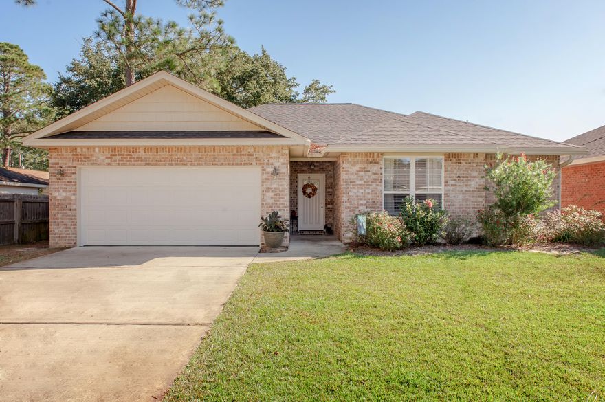 LOCATION IS EVERYTHING! Primo spot puts you close to Walmart/Publix, minutes from Plew Elementary school, and in the heart of all the BEST that Niceville has to offer.This 3 bedroom home was built in 2012 and the owners have taken meticulous care of it since.Living room with great light is open to the large dining space. The kitchen features granite countertops, stainless steel appliances, pantry, beautiful wood cabinets, pendent lighting, and countertop bar area.All 3 bedrooms are generous in size and are laid out in a split bedroom floor plan,offering the master privacy from the additional 2 bedrooms. Large laundry room has custom, built in cabinets added for extra storage. Backyard is fenced and includes an adorable storage shed.