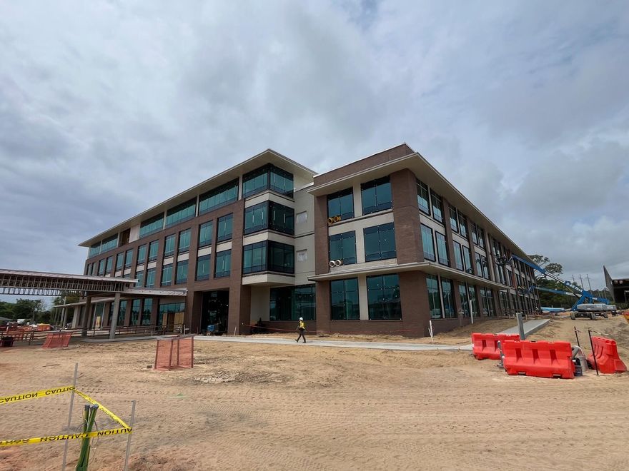 Introducing Okaloosa Gas District Administration Building. This state of the art new Class 'A' Office building will revitalize Valparaiso and bring hundreds of jobs to the area. Spanning over 13 acres, the campus includes this one of a kind office environment but also includes updated facilities for Okaloosa Gas for operations, HR and training. The Administration Building has been designed with all the latest technology, safety and comfort in mind for not only its staff but for other businesses alike. The location of this property near the East Gate of Eglin AFB gives access to defense contractors looking for professional working environment. Common elements of the property include a ground floor dining facility open to the public, beautiful green space as well as a large community room that will allow up to 300 people to gather for events. Tenant spaces are available for prelease immediately as we plan to deliver the building by 4th quarter 2025.