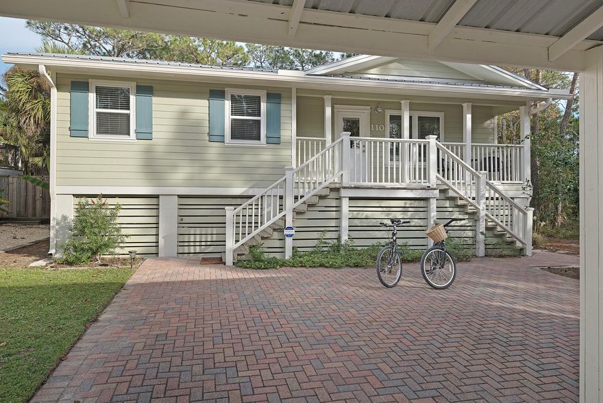 COMPLETELY RENOVATED beach cottage in the heart of Old Seagrove Beach. Welcoming front porch that leads to an open concept kitchen/living/dining area. Stainless steel appliances with new gas range, granite countertops and lovely glass tile backsplash. Brand new A/C and tankless hot water heater. New tile flooring throughout for easy maintenance. Expansive screened in porch for additional indoor/outdoor living just off the kitchen. Porch opens to a spacious new deck with outdoor shower. Large backyard with utility shed for additional storage. Home is sold FULLY FURNISHED (some exclusions-see documents). Home is just 200 steps to the nearest beach access. NO HOA fees!