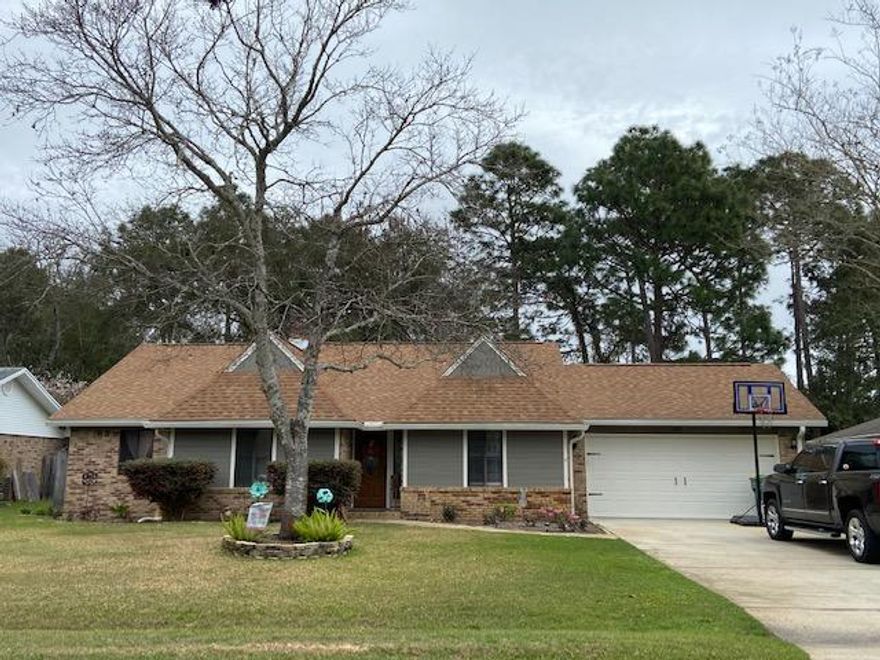 Available June 9! **No showings until MAY 1**This beautiful 3-bedroom, 2-bath home offers a thoughtfully designed split floorplan, providing both comfort and versatility. Upon entering, you're welcomed by a cozy living room on the left--perfect as a flex space, home office, or sitting area--while the formal dining room sits to the right. The spacious living room, featuring a striking cathedral ceiling and a stunning fireplace, is the heart of the home, creating a warm and inviting atmosphere. Adjacent to the living room, the tiled kitchen boasts ample cabinet and counter space, along with a convenient pass-through window for easy entertaining. A bright breakfast nook offers the perfect spot for casual dining. The primary suite, located on the right side of the home, also features a soaring cathedral ceiling and elegant hardwood flooring, mirroring the warmth of the living room. On the opposite side of the house, two generously sized bedrooms and a full bath provide comfortable accommodations. Step outside to enjoy the fenced backyard, offering privacy and space for outdoor activities. With multiple living areas and a well-planned layout, this home is both functional and inviting!

Sorry, No Pets!

**General Notice: All pets are registered via pet screening, and all assistance animals are verified through the same screening process.**

**Carpet cleaning (if applicable) & Admin Fee charged **

Tenant to verify all data. Please contact Sound Choice Real Estate to schedule a showing- 850-389-8533.

***Approval is based on several factors as follows***
- Rental History and Verification
- Employment History and Verification
- Credit History
- Criminal Background & Terrorist Database Check
- Pet Verification