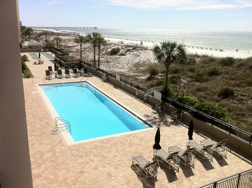 This lovely condo is a rare opportunity to own at the much sought after Breakers of FWB. Take in the vast direct Gulf front view from your private balcony. These condos rent well and owners rave about the quality of the management. Great amenities include tennis, pool, suana, and 24 hour front desk. Located near many wonderful attractions. Heavy duty sliding glass door and storm screens. Don't be shy because condos at Breakers sell quickly. Buyer to verify all information.