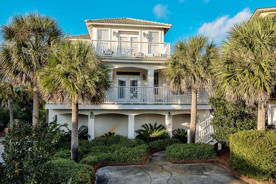 This amazing five-bedroom, four-bathroom, vacation home with garage in Seagrove Beach, FL, is for sale and rental ready. A local rental company projects this home will gross over $127,000 in gross rental income per year. This home with great proximity to the beach has gulf views and will be sold fully furnished. This home has a private, heated pool for lazy days of lounging in the Florida sun and also backs up to a lake providing a serene setting with breathtaking views. The main living area and kitchen are on the second floor to capitalize on the gulf views. The open living, dining and kitchen area are great for entertaining and family get togethers. Two guest bedrooms complete the second floor with a back balcony overlooking the lake.