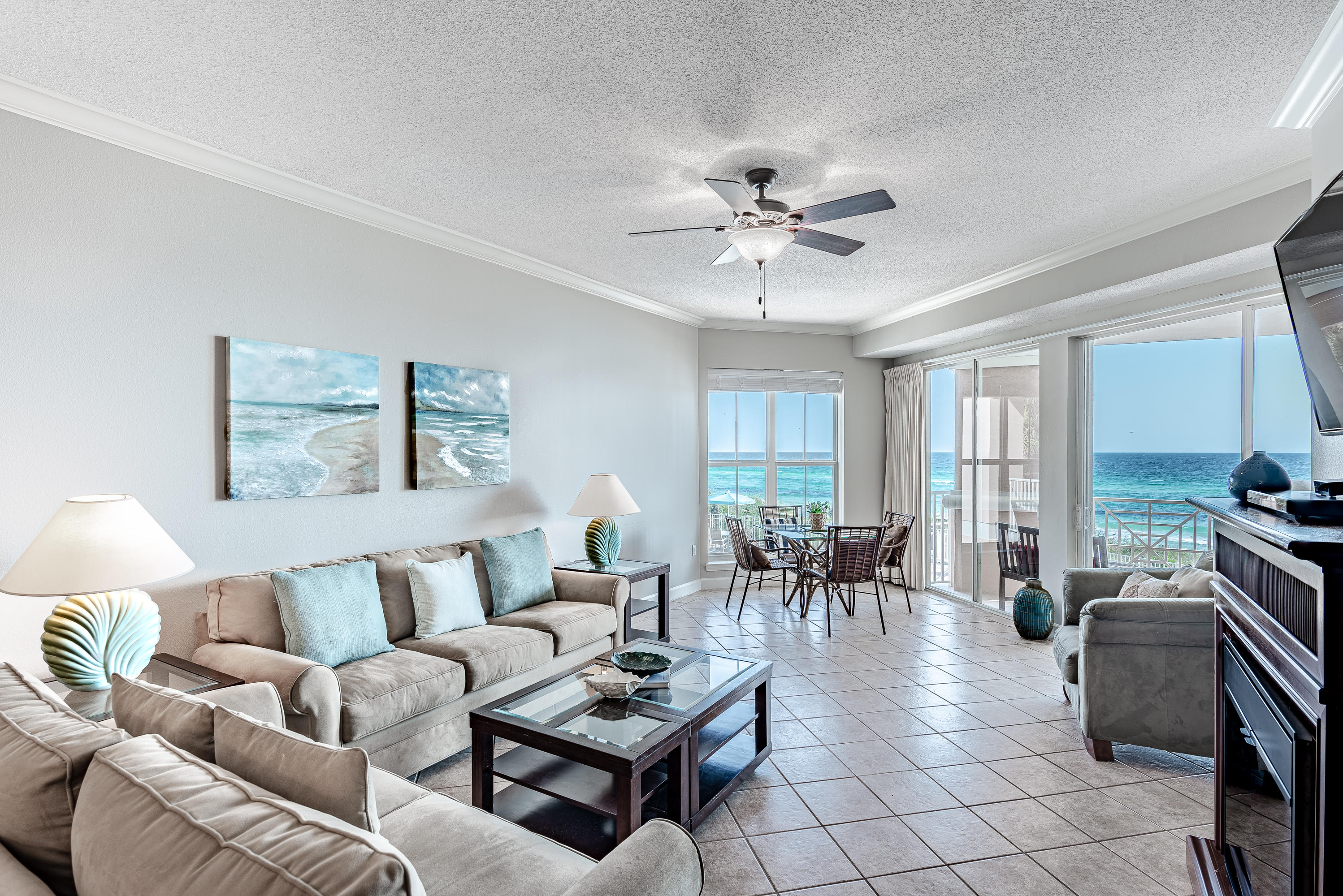 The Inn at Blue Mountain Beach is a private, gated retreat off 30a in coveted Blue Mountain Beach. Enjoy breathtaking gulf views and fabulous sunsets from the private balcony of this spacious 3 bedroom, 3 bath unit! This unit is located on the 2nd floor and also overlooks the heated pool and hot tub. The interior has had some updating with granite countertops and stainless steel appliances. Sold fully furnished. When you've had enough fun in the sun, get away and relax in the tropically decorated 50' glass roofed atrium, which has just undergone major renovations and now better than ever.