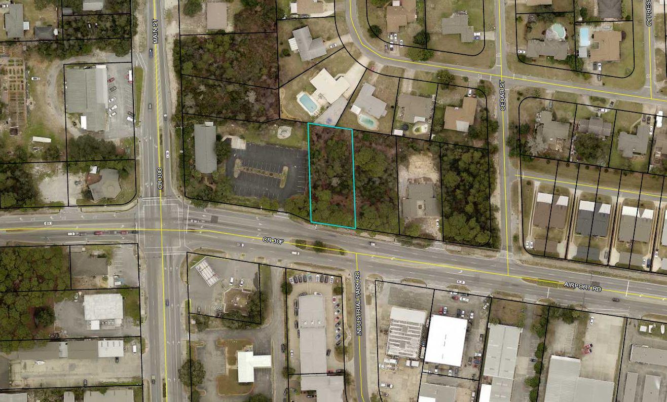 Excellent lot right on Airport Rd. The Zoning is ROI-VR with a multitude of Residential, Office and Institutional approved uses. Lot has tap fees that are already paid. This is an outstanding location with high traffic count near the intersection of Main Street and Airport Rd. in Downtown Destin. Potential Buyers and or their Agents should verify all information, specifications, and zoning to their satisfaction. Be sure to Click Documents for current allowed usages.