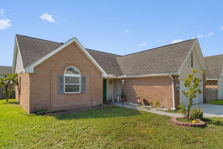 Back on the Market -- No Fault of the Sellers!Welcome to Harbor Breeze in the heart of Destin! This 3-bedroom, 2-bath home features an open floor plan with vaulted ceilings, a spacious Florida Room, and a flex room that includes a window but no closet--perfect for an office, playroom, or guest space. The primary suite offers double doors, dual vanities, and a tiled shower. Enjoy a private backyard with an in-ground pool. Centrally located near beaches, shopping, and dining. With a little TLC, this home has amazing potential to shine!