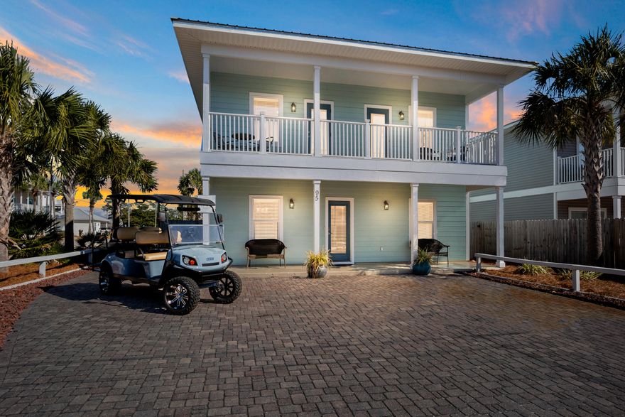 The perfect investment home in Crystal Beach, this home proudly offers proven incredible rental returns, with over $127k in actual rates booked this year (over $160k gross with cleaning, taxes, fees, etc.), and projections to exceed $140k for the remainder of the year.  In addition to the home's intentional rental design, this iconic Crystal Beach house in Destin is ideally constructed to allow for a carriage house to be built on the rear of the lot, allowing for a unique opportunity to maximize the property for personal use and rental income, and with no HOA restrictions.  This 7 bed, 5.5 bath home is characterized by a huge open floor plan, spacious decks and porches, and a private, heated pool.