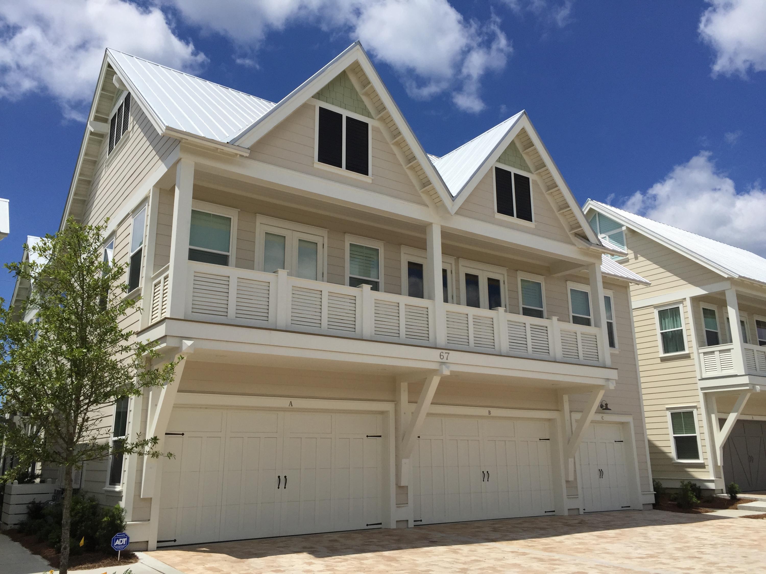 The Cozumel Triplex Townhome floor plan is uniquely designed to feature 3 bedrooms and 2.5 bathrooms with a 2 car garage. Home features include 10ft Ceilings, hardwood floors, granite countertops, and stainless steel appliances to name a few. The Town of Prominence is located on HWY 30A between Seagrove and Alys Beach. Residents will enjoy easy access to a beautiful Town Center, Resort style pools, Fitness Center and Private Shuttle Service to the beaches of 30A. ''The Hub,'' the community's town center includes restaurants, shops, and an amphitheater with covered event pavilion, a cinema screen for movies as well as a stage for concerts and events.